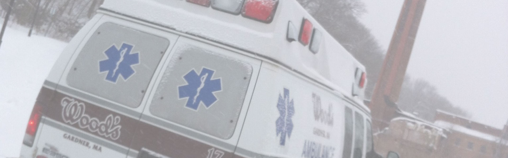 A Wood's Ambulance in Winter Snow